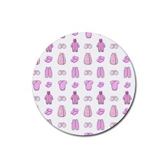 Kid’s Clothes Rubber Coaster (round) by SychEva