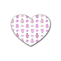 Kid’s Clothes Rubber Coaster (heart) by SychEva