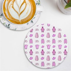 Kid’s Clothes Uv Print Round Tile Coaster by SychEva