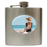 Rest By The Sea Hip Flask (6 oz) Front