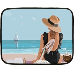 Rest By The Sea Fleece Blanket (mini) by SychEva