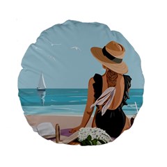 Rest By The Sea Standard 15  Premium Round Cushions by SychEva