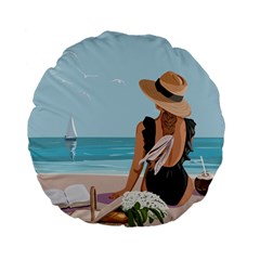 Rest By The Sea Standard 15  Premium Flano Round Cushions by SychEva