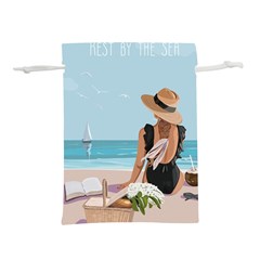 Rest By The Sea Lightweight Drawstring Pouch (s) by SychEva