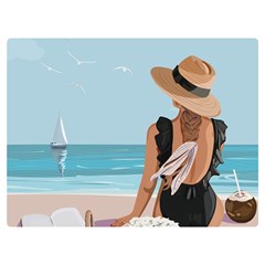 Rest By The Sea Premium Plush Fleece Blanket (extra Small) by SychEva