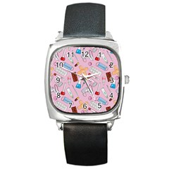 Medical Square Metal Watch by SychEva