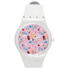 Medical Round Plastic Sport Watch (m) by SychEva