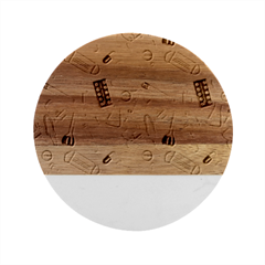 Medical Marble Wood Coaster (round) by SychEva