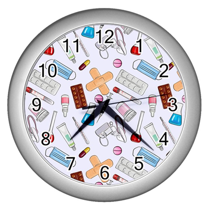 Medicine Wall Clock (Silver)