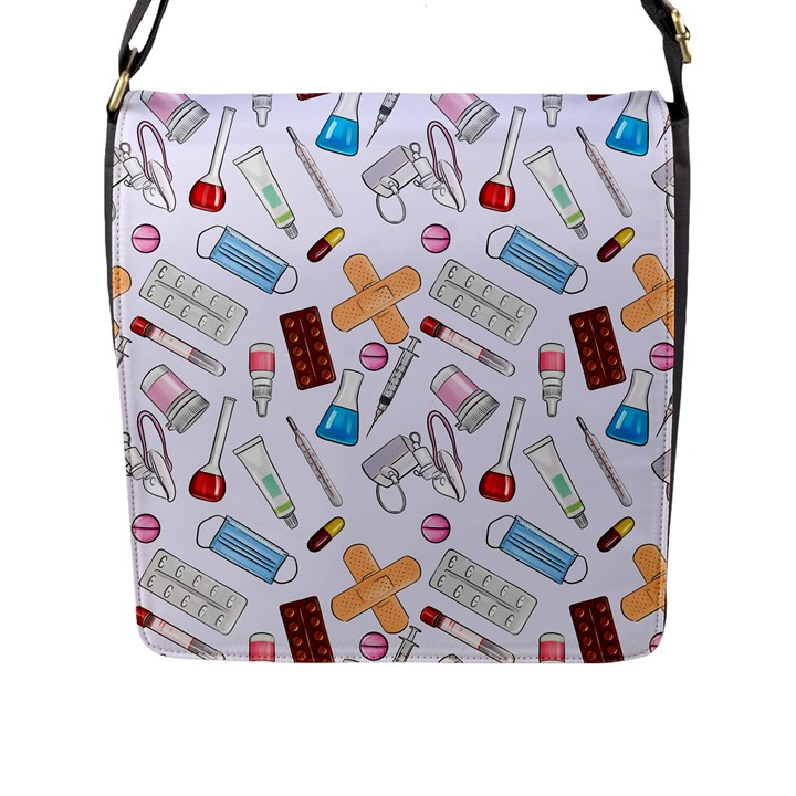 Medicine Flap Closure Messenger Bag (L)