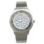 Nail Polish Stainless Steel Watch Front