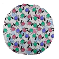 Nail Polish Large 18  Premium Flano Round Cushions by SychEva