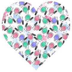 Nail Polish Wooden Puzzle Heart by SychEva