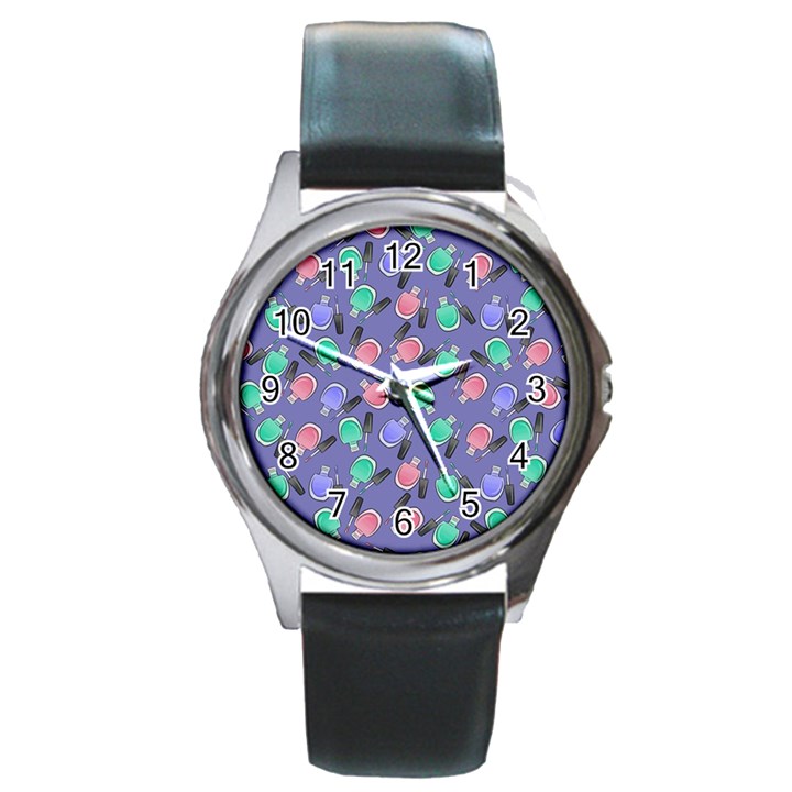 Nail Polish Round Metal Watch