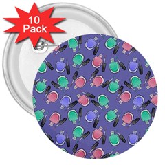 Nail Polish 3  Buttons (10 Pack)  by SychEva