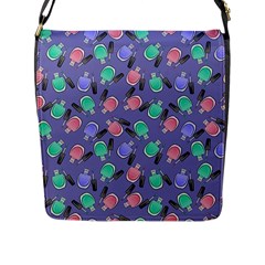 Nail Polish Flap Closure Messenger Bag (l) by SychEva