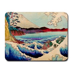 Wave Japanese Mount Fuji Woodblock Print Ocean Small Mousepad