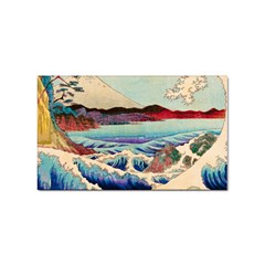 Wave Japanese Mount Fuji Woodblock Print Ocean Sticker Rectangular (100 pack)