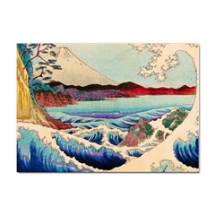 Wave Japanese Mount Fuji Woodblock Print Ocean Sticker A4 (100 pack)