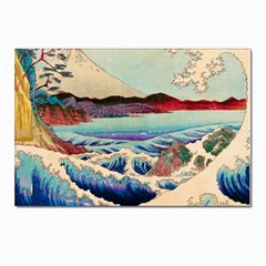 Wave Japanese Mount Fuji Woodblock Print Ocean Postcard 4 x 6  (Pkg of 10)