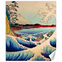 Wave Japanese Mount Fuji Woodblock Print Ocean Canvas 8  X 10  by Salman4z