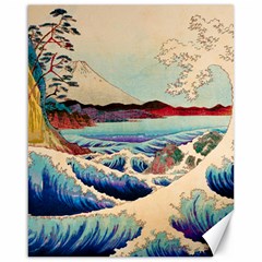 Wave Japanese Mount Fuji Woodblock Print Ocean Canvas 16  X 20  by Salman4z