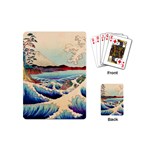 Wave Japanese Mount Fuji Woodblock Print Ocean Playing Cards Single Design (Mini) Back