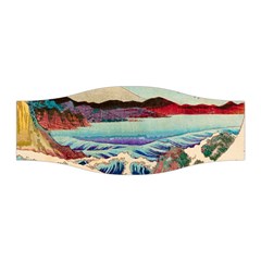 Wave Japanese Mount Fuji Woodblock Print Ocean Stretchable Headband by Salman4z