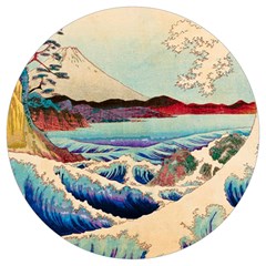 Wave Japanese Mount Fuji Woodblock Print Ocean Round Trivet