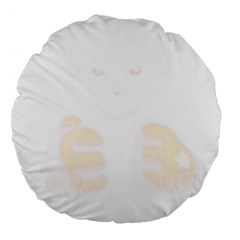 Boxing Cat Large 18  Premium Round Cushions