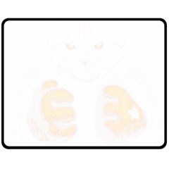 Boxing Cat Two Sides Fleece Blanket (medium) by JayEdden