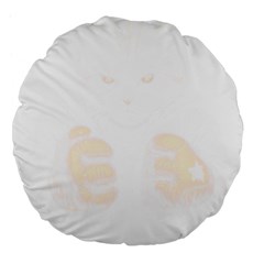 Boxing Cat Large 18  Premium Flano Round Cushions by JayEdden