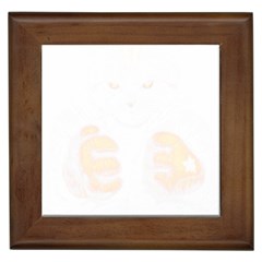 Boxing Cat Framed Tile by JayEdden