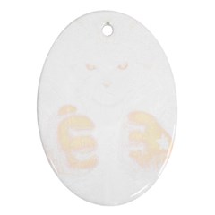 Boxing Cat Ornament (oval)