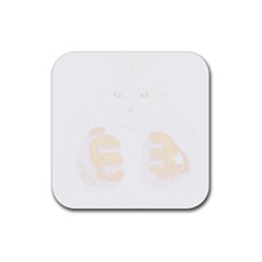 Boxing Cat Rubber Coaster (square)