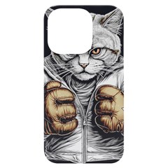 Boxing Cat Iphone 14 Pro Black Uv Print Case