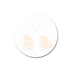 Boxing Cat Magnet 3  (round) by JayEdden