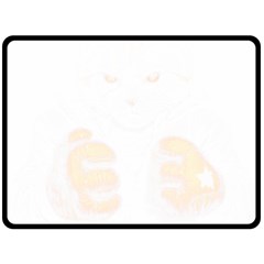 Boxing Cat Fleece Blanket (large) by JayEdden