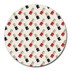 Nail Manicure Round Mousepad by SychEva