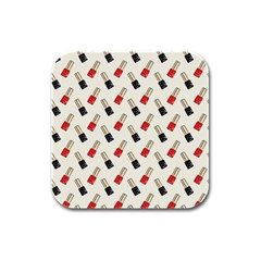 Nail Manicure Rubber Square Coaster (4 Pack) by SychEva