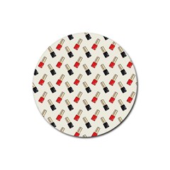 Nail Manicure Rubber Round Coaster (4 Pack) by SychEva