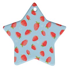 Strawberry Star Ornament (two Sides) by SychEva