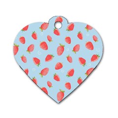 Strawberry Dog Tag Heart (one Side) by SychEva