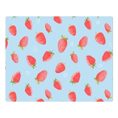 Strawberry Two Sides Premium Plush Fleece Blanket (large) by SychEva