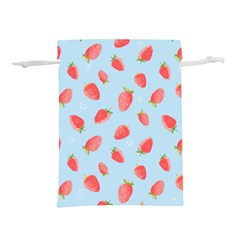 Strawberry Lightweight Drawstring Pouch (l) by SychEva