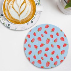 Strawberry Uv Print Round Tile Coaster by SychEva