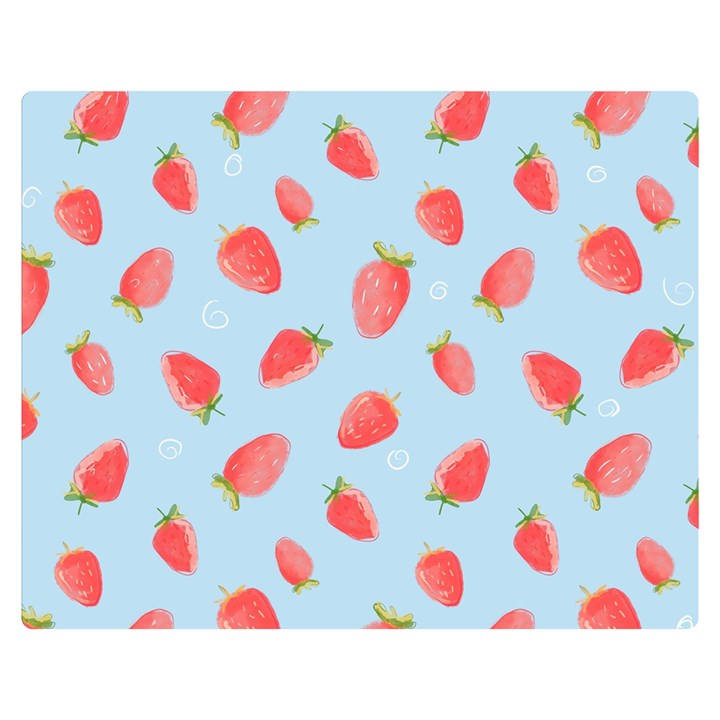 Strawberry Premium Plush Fleece Blanket (Medium)