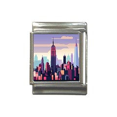 New York Skyline Cityscape Nyc New York City Landmark Italian Charm (13mm)