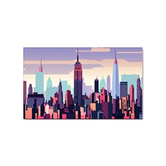 New York Skyline Cityscape Nyc New York City Landmark Sticker (rectangular) by Jancukart