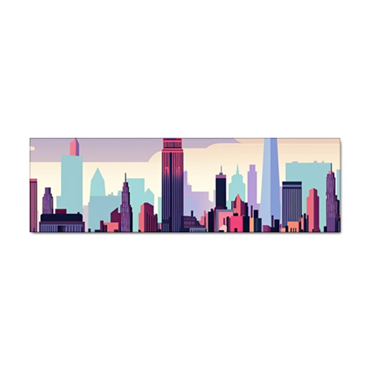 New York Skyline Cityscape Nyc New York City Landmark Sticker (Bumper)